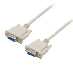 Kalcx - cble srie de donnes rs232 femelle a femelle db9 cble traversant etendu pour ordinateur, imprimante ...