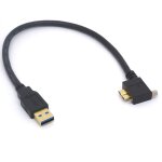 Kalcx - cble usb micro b coud a vis de verrouillage usb a mle vers micro b avec double vis de verrouillage ...