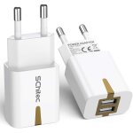 Kalcx - chargeur usb 2 ports 5v / 2. 1a - adaptateur secteur mural universel compatible avec iphone xs ...
