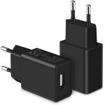 Kalcx - prise usb 5v1a (noir, pack de 2), embout chargeur 5w, adaptateur secteur pour tlphones portables, ...