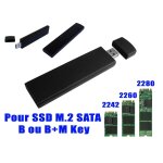 Kalea - informatique © - cl� usb boitier pour ssd m2 vers usb3 (usb 3. 0 superspeed) - pour ssd m2 sata ...