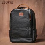 Kalec - luokir nouveau sac pour hommes en cuir vritable sac a dos en cuir de cheval fou grande capacit ...