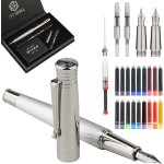 Kalhj - ensemble de stylo - plume, plumes fines et moyennes, 18 cartouches d'encre, convertisseur d'encre, ... Kalhj - ensemble de stylo - plume, plumes fines et moyennes, 18 cartouches d'encre, convertisseur d'encre, ...