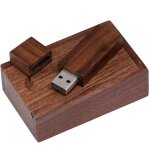 Kalpz - bote en bois cl usb 128gb cadeaux cratifs cl usb 64gb capacit relle cl usb haute vitesse ...
