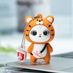 Kalpz - cl usb en forme d'animal, chat noir, chaton mignon de dessin anim, cl usb, cadeau cratif, ...