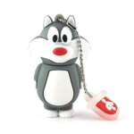 Kalpz - cl usb en forme d'animal, chat noir, chaton mignon de dessin anim, cl usb, cadeau cratif, ...