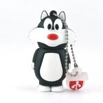 Kalpz - cl usb en forme d'animal, chat noir, chaton mignon de dessin anim, cl usb, cadeau cratif, ...