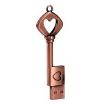 Kalpz - cl usb en forme de coeur en cuivre, cl usb, cl usb, 4 go 8 go 16 go 32 go 64 go, cls mtalliques, ...