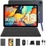 Kalws - t80 android 15 tablette tactile - 18 go + 128 go(2to tf), tablette 10 pouces, 6000 mah, 5mp + ...