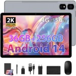 Kalws - tablette 11 pouces, 2k tablette avec clavier et souris, 36go ram + 256go rom + tf 2to, prend ...