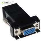 Kebidu - prolongateur mle vers vga, cble ethernet femelle, adaptateur de commutateur supplmentaire ...