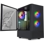 Kgabery - boitier pc gamer sapphire - argb moyenne tour atx / micro - atx / itx - porte latrale en verre ...