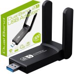 Kgabery - wifi puissante cle ac867mbps adaptateur usb 3. 0 double bande dongle wifi carte pour portable ...