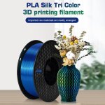 Kingroon filament pla pour imprimante 3d 1 kg 1, 75 mm filament pla triple couleur en soie matriau d'impressi ...