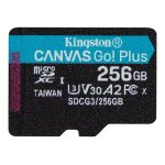 Kingston canvas go! plus - carte mmoire flash - 256 go - a2 / video class v30 / uhs - i u3 / class10 ...