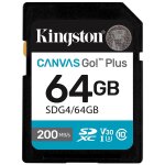 Kingston canvas go! plus - carte m�moire flash - 64 go - video class v30 / uhs - i u3 / class10 - sdxc ...