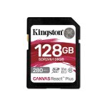 Kingston canvas react plus - carte m�moire flash - 128 go - video class v60 / uhs - ii u3 / class10 - ...