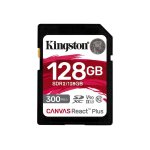 Kingston canvas react plus - carte mmoire flash - 128 go - video class v90 / uhs - ii u3 / class10 - ...
