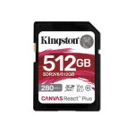Kingston canvas react plus - carte mmoire flash - 512 go - video class v60 / uhs - ii u3 / class10 - ...