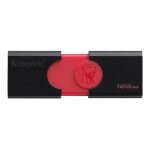 Kingston datatraveler 106 - cl usb - 128 go - usb 3. 1 gen 1 - noir sur rouge