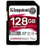Kingston canvas react plus - carte m�moire flash - 128 go - video class v90 / uhs - ii u3 / class10 - ...