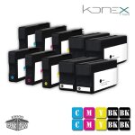Kit 10 x cartouches d'encre multi couleur compatibles hp 950 bk v4 xl - hp 951 y v4 xl avec imprimante ...