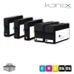 Kit 5 x cartouches d'encre multi couleur compatibles hp 950 bk v4 xl - hp 951 y v4 xl avec imprimante ...