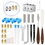 Le kit d'outils d'imprimante 3d de 41 pices comprend des buses d'imprimante mk8, des aiguilles de nettoyage ...