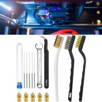 Kit d'outils de nettoyage de buse d'aiguilles, 16 pices, ensemble d'imprimante 3d, nettoyeur de buse, ...