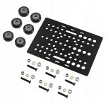Kit de plaque en aluminium pour portique à rainure en v, pièces d'imprimante 3d noires pour routeur cnc ... Kit de plaque en aluminium pour portique à rainure en v, pièces d'imprimante 3d noires pour routeur cnc ...