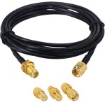 Kit rallonge sma 3m&connecteur sma sma c�ble coaxial rg174 sma m�le sma femelle 3 m�tres + 3 pcs adaptateur ...