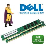 Kit ram 8go (2x 4go) ddr3 pc3 - 10600 m�moire certifi�e dell optiplex 390 neuf