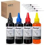 Kit de recharge d'encre 4x100 ml compatible avec hp 62 63 564 901xl 301xl 302xl 303xl 304xl 305xl 307xl ...