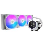 Kit de refroidissement liquide cpu cooler master masterliquid core nex digital 360 white argb