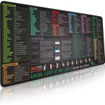 Kjakl - raccourcis excel - grand tapis de souris tendu - tapis de clavier de jeu  bords cousus. tapis ...