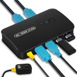Kvm pour 2 pc, commutateur kvm hdmi et usb, partageant 4k@30hz moniteur et 3 usb device, 2 câbles kvm ... Kvm pour 2 pc, commutateur kvm hdmi et usb, partageant 4k@30hz moniteur et 3 usb device, 2 câbles kvm ...