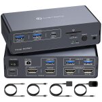 Kvm docking station usb c kvm switch 2 monitors 2 computers hdmi 4k60hz edid dual monitor switcher for ... Kvm docking station usb c kvm switch 2 monitors 2 computers hdmi 4k60hz edid dual monitor switcher for ...