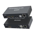 Kvm extender 4k 120m rcepteur kvm hdmi 4k sur cble ethernet cat5e / 6 120 m hdmi usb extender vido ...