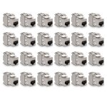 Kwmobile 24x module keystone catgorie 6a - 24 modules de brassage pour branchement cble rj45 raccord ...