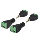 Kwmobile 2x adaptateur jack 3. 5 mm - terminal block avec raccord filet� 3 broches - connecteur audio ...