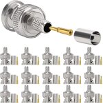 Kyaoayo - 15 pices connecteurs bnc mles a sertir pour cble coaxial rg59 rg8, adaptateur bnc mle droit ...