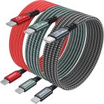 Kyaoayo - lot de 3 cbles usb c 60 w [2 m] cble usb c vers usb c pd 3. 0 pour iphone 15, cble de charge ...