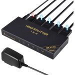 Kyaoayo - 4k 60hz rpartiteur hdmi 1 entre 4 sorties, splitter hdmi 1 in 4 out distributeur vido, supporte ...