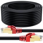 Kyaoayo - 75m cat7 cble rseau ethernet rj45 - application exterieur, impermable - sstp - 600 mhz - ...