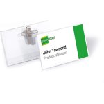 Kyaoayo - 810119 porte - badge universel fixation par pince combi pour insertion format 54 x 90 mm plastique ...