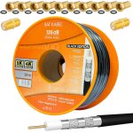 Kyaoayo - cble coaxial satellite ccs pro a 5 voies blind noir 135db 25m cble d'antenne coaxial en ...
