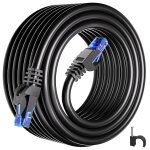 Kyaoayo - cable ethernet 20m, cable rj45 20m cat 6 cble rseau haut dbit, 23awg long rond cable internet ...