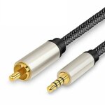Kyaoayo - câble rca audio, 2pcs 1m spdif rca vers mâle 3, 5 m auxiliaire audio stéréo nylon tressé câble, ... Kyaoayo - câble rca audio, 2pcs 1m spdif rca vers mâle 3, 5 m auxiliaire audio stéréo nylon tressé câble, ...
