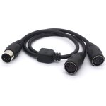 Kyaoayo - cble rpartiteur midi, midi din 5 broches pr mle vers 2 din femelle smartphone auxe casque ...