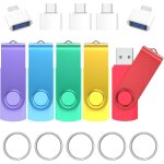 Kyaoayo - lot clé usb 3. 0 32go ¿ x5 clés usb pivotantes haut débit avec adaptateur usb - c et porte ... Kyaoayo - lot clé usb 3. 0 32go ¿ x5 clés usb pivotantes haut débit avec adaptateur usb - c et porte ...